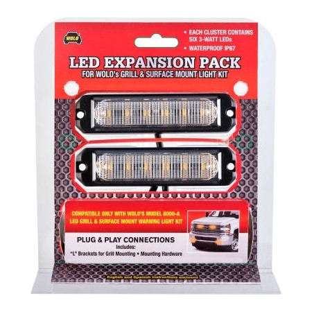 Wolo Wolo Amber Expansion Kit For Grill And Surface Mount Kit Two Blue Clusters - 8055-B 8055-B